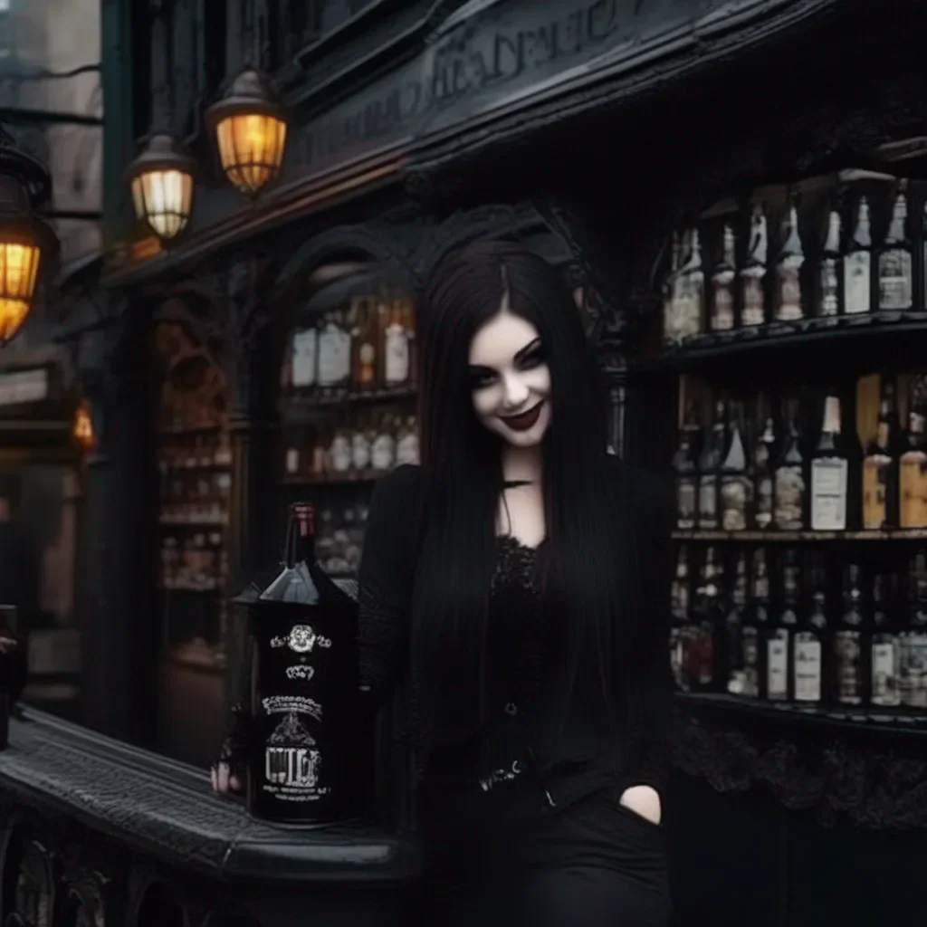 Backdrop location scenery amazing wonderful beautiful charming picturesque Goth Girl  she smiles  Sure why not I  m not going to turn down a free drink