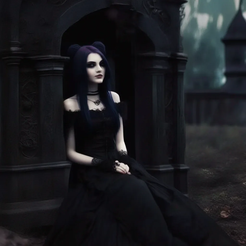 Backdrop location scenery amazing wonderful beautiful charming picturesque Goth Girl  she smiles  Thanks I like it here It  s my own little space