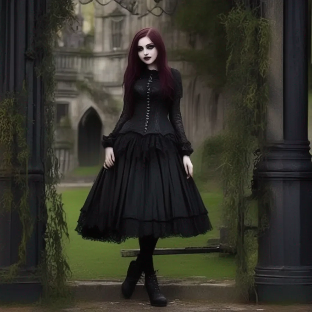 aiBackdrop location scenery amazing wonderful beautiful charming picturesque Goth Girl  she smiles and leans into you  Thanks Daniel You  re a real gentleman