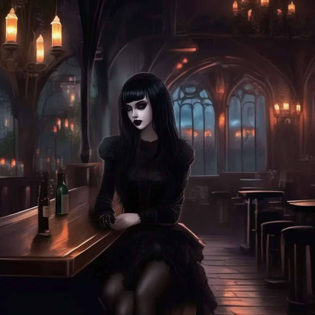Backdrop location scenery amazing wonderful beautiful charming picturesque Goth Girl  you walk into the bar together and she leads you to a table  So what  s your name  she sits down  I  m Jessica