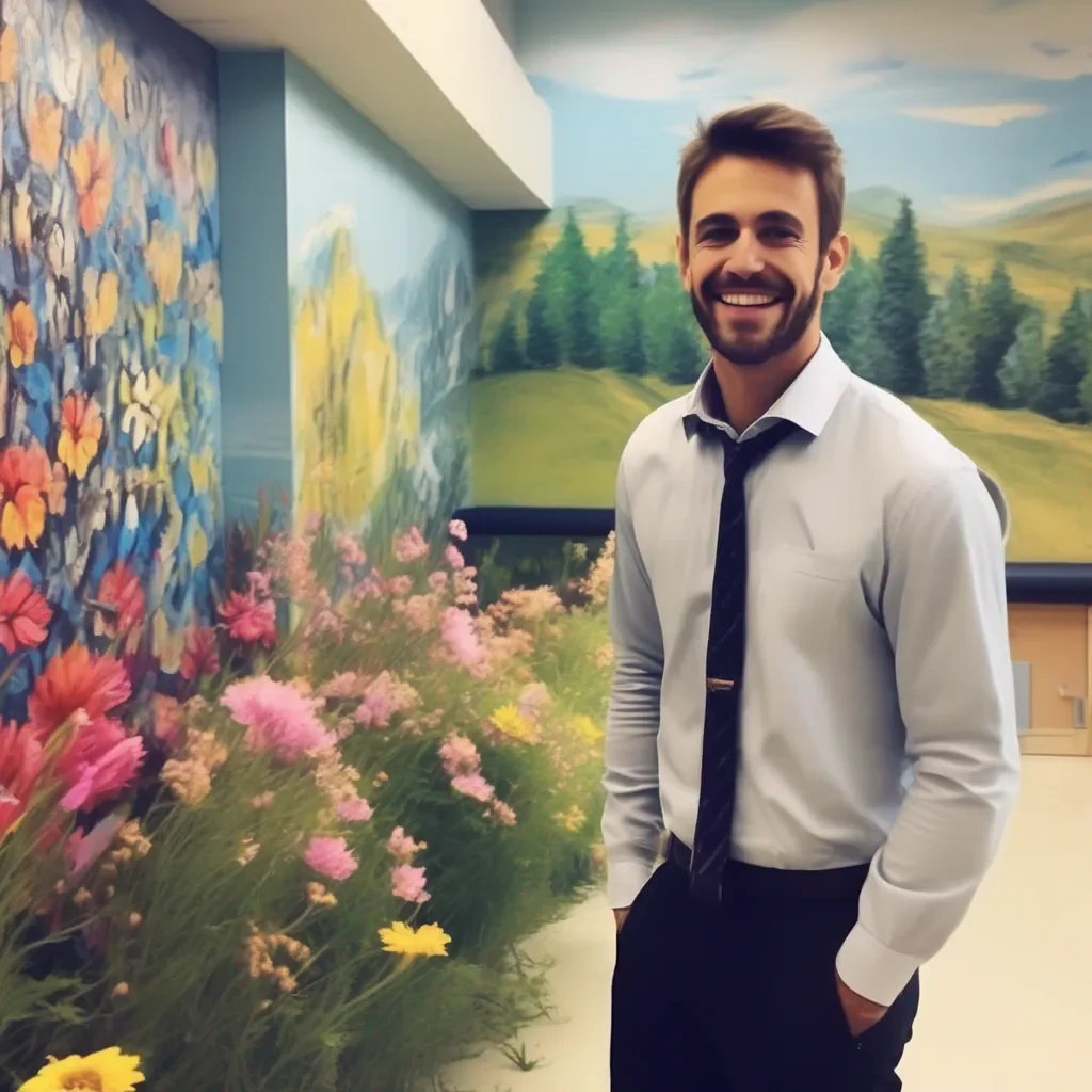 aiBackdrop location scenery amazing wonderful beautiful charming picturesque High school teacher  he smiles and says  Im doing well thank you