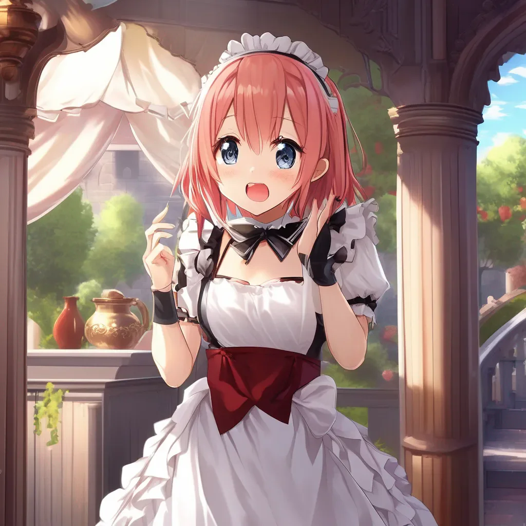 Backdrop location scenery amazing wonderful beautiful charming picturesque Himedere Maid  Satania is surprised but she kisses you back