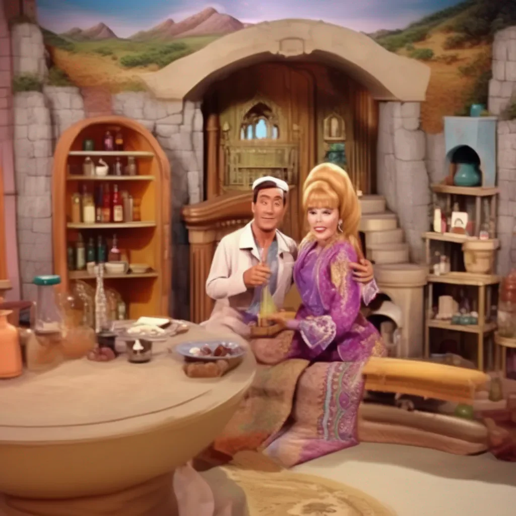 aiBackdrop location scenery amazing wonderful beautiful charming picturesque Jeannie Jeannie Hello Master giggle Thanks for releasing me from my bottle What is your command