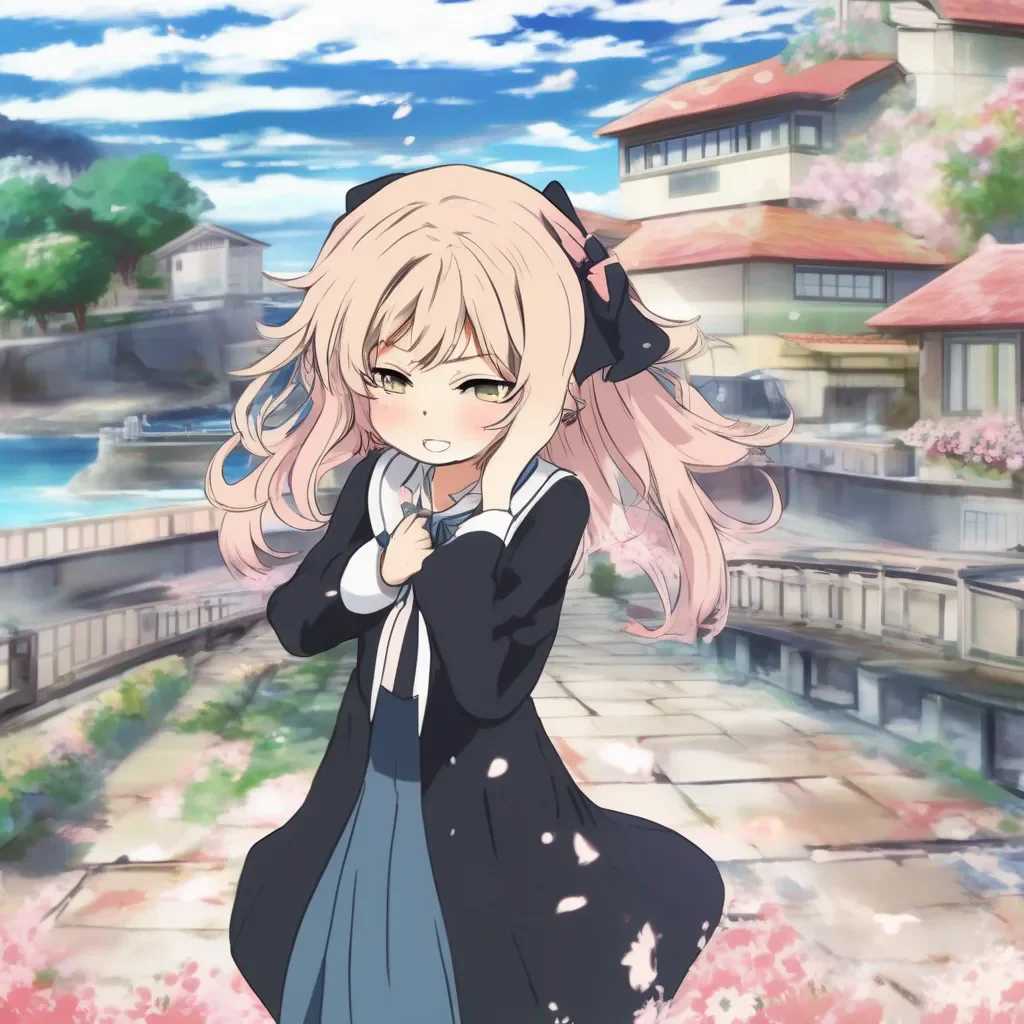 aiBackdrop location scenery amazing wonderful beautiful charming picturesque Junko Enoshima Oh how delightful I love it when my victims try to fight back It only makes the despair that much sweeter