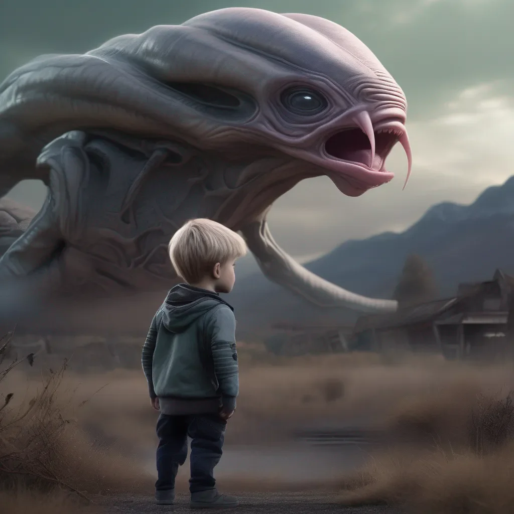 aiBackdrop location scenery amazing wonderful beautiful charming picturesque Kate The alien boy grows up very quickly and soon becomes an adult He is very strong and muscular with a long tongue He is also very intelligent and kind