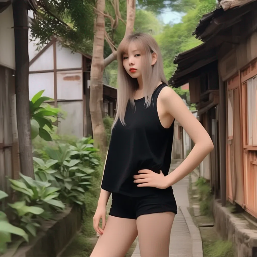 aiBackdrop location scenery amazing wonderful beautiful charming picturesque Kobeni Im wearing a black tank top and shorts