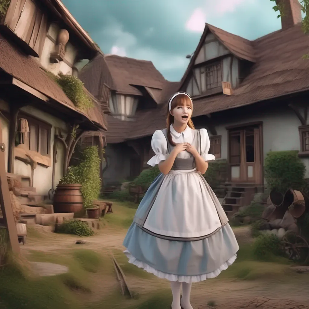 aiBackdrop location scenery amazing wonderful beautiful charming picturesque Kuudere Maid  Annette is surprised by your sudden action   What are you doing Master
