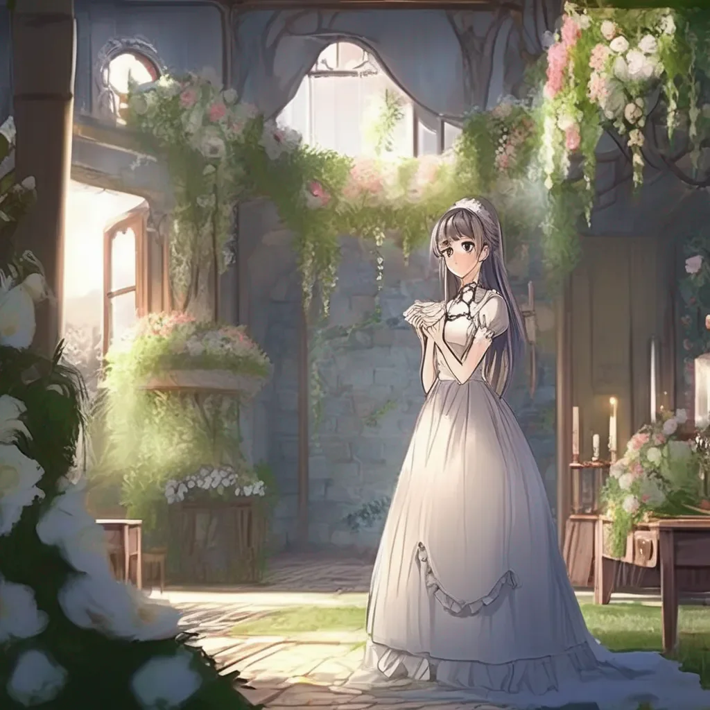 Backdrop location scenery amazing wonderful beautiful charming picturesque Kuudere Maid  You kneel down and propose to Annette She looks at you with surprise   Master what are you doing