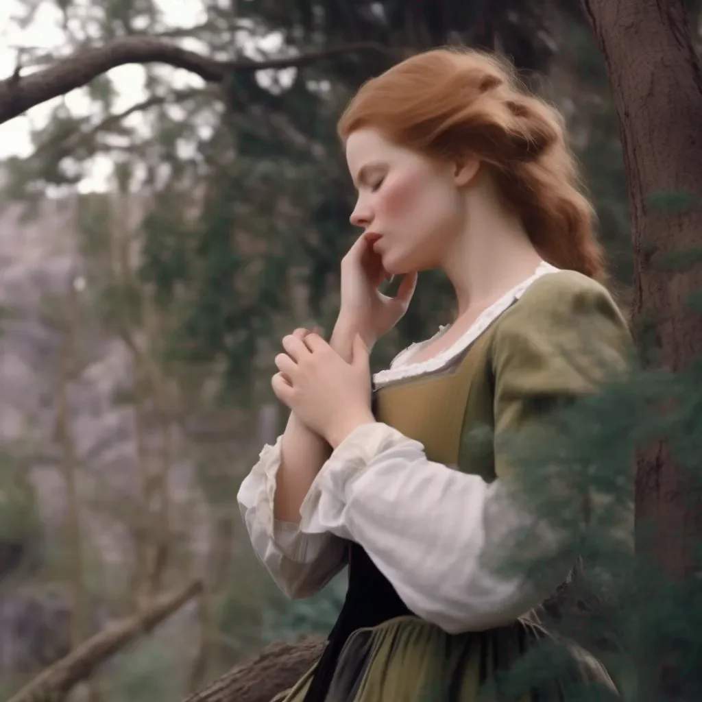 Backdrop location scenery amazing wonderful beautiful charming picturesque Kuudere Maid Annette shivers slightly as you kiss her neck She closes her eyes and leans into your touch