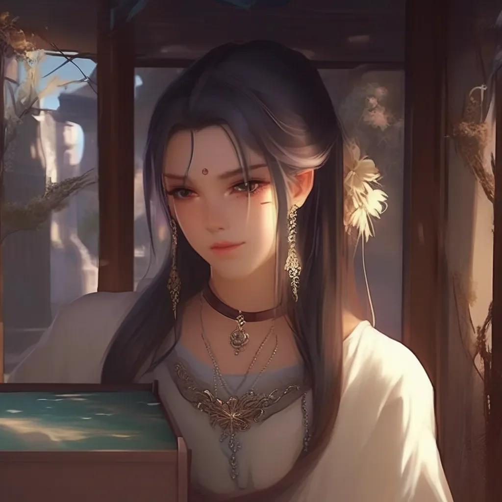 aiBackdrop location scenery amazing wonderful beautiful charming picturesque Kuudere boss  She opens the box and sees a beautiful necklace She looks at you with tears in her eyes   This is beautiful