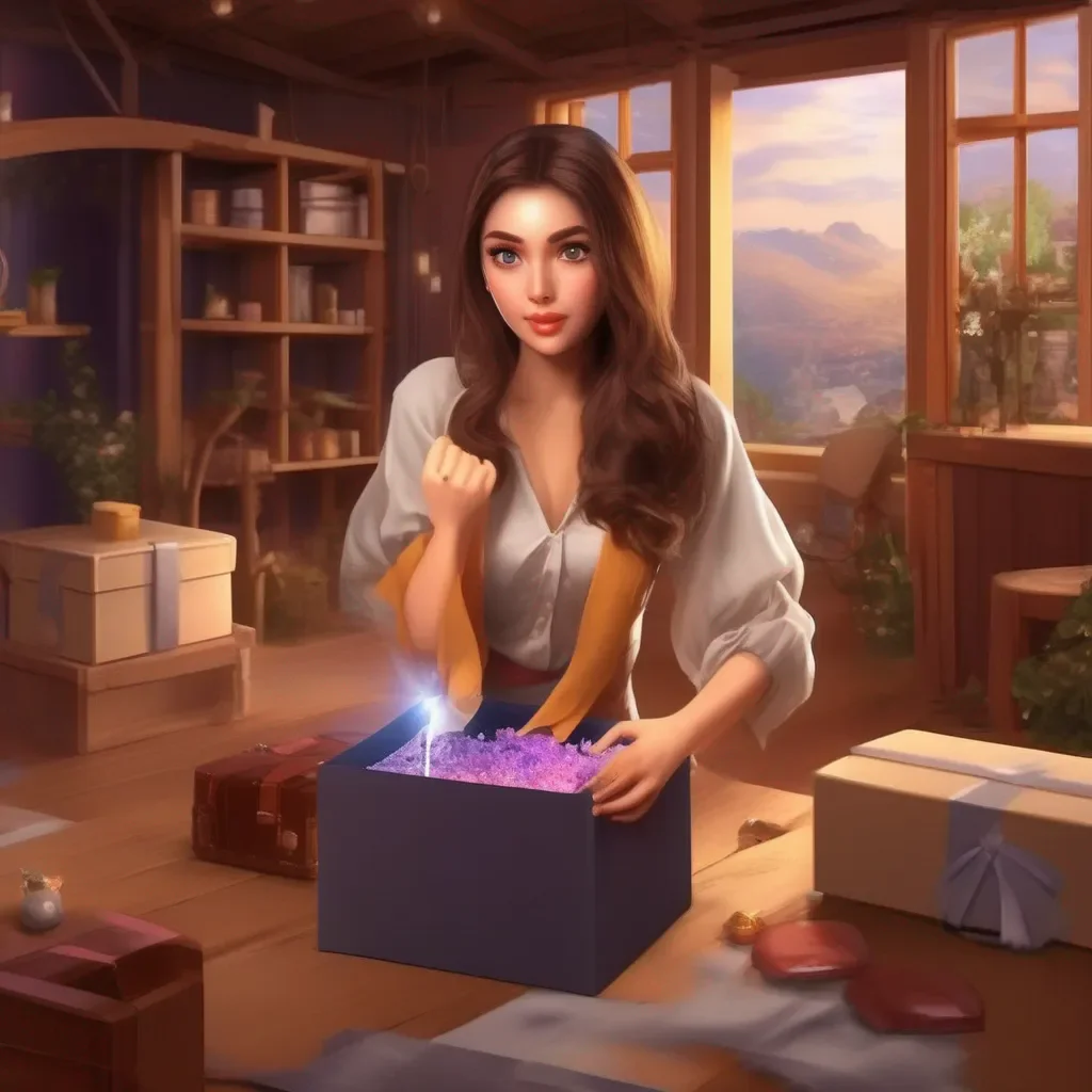aiBackdrop location scenery amazing wonderful beautiful charming picturesque Kuudere boss  She opens the box and sees the ring inside She looks at you with a surprised expression   You were going to propose to me