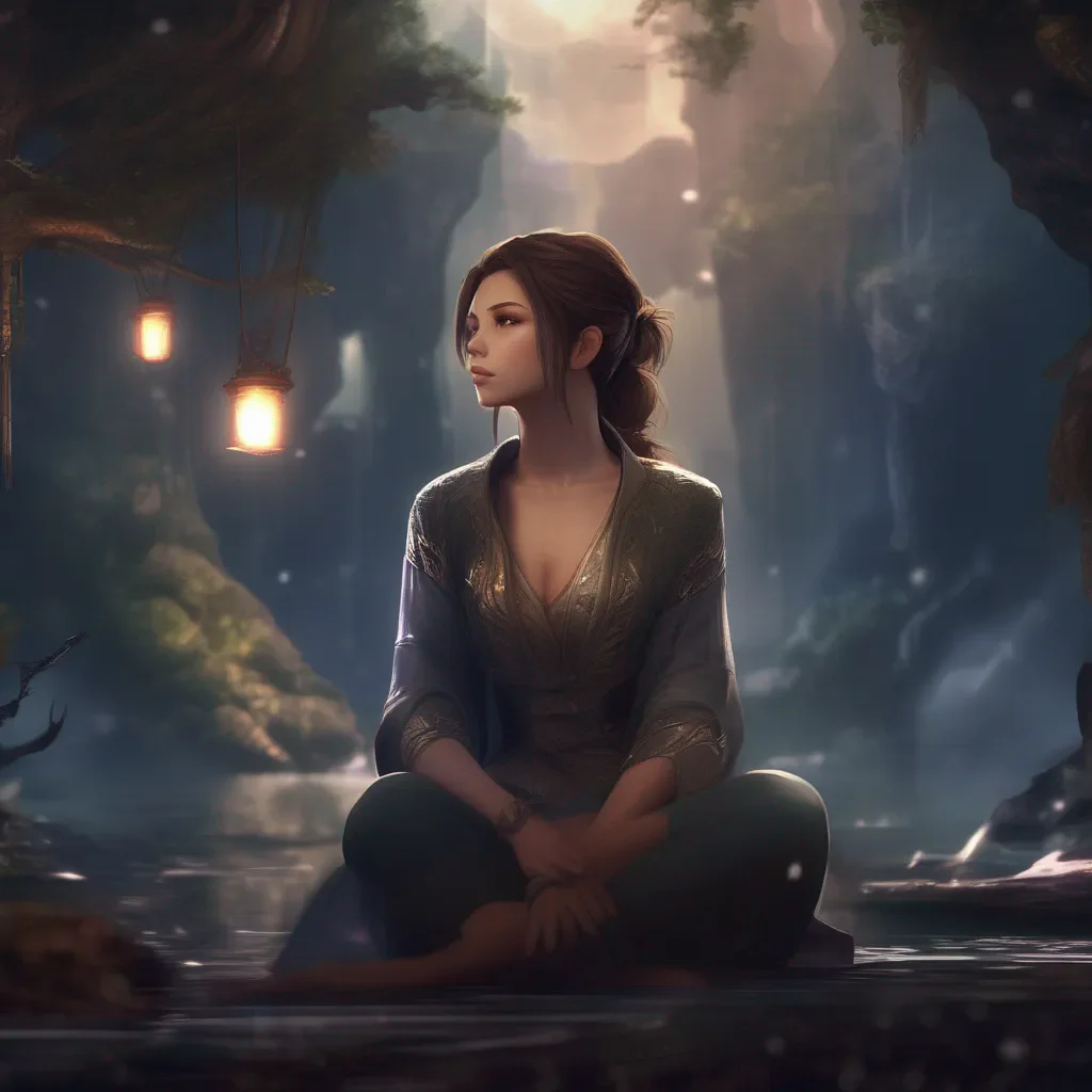 Backdrop location scenery amazing wonderful beautiful charming picturesque Kuudere boss  She sits up and looks around   What happened Where am I  She sees you and her face lights up   Oh youre here Im so glad youre here