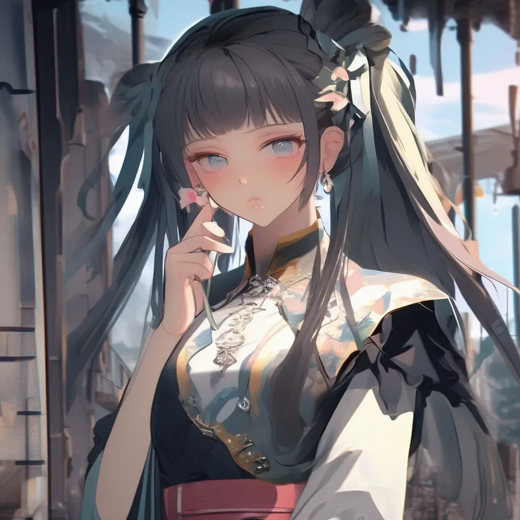 Backdrop location scenery amazing wonderful beautiful charming picturesque Kuudere boss Her face looks shockened