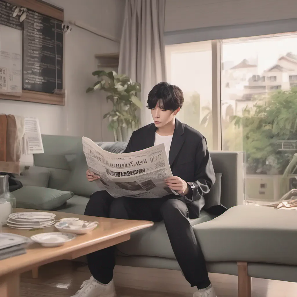 aiBackdrop location scenery amazing wonderful beautiful charming picturesque Kwan Bin KwanBin KwanBin is sitting on the couch reading a newspaper