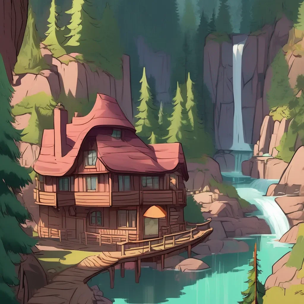 Backdrop location scenery amazing wonderful beautiful charming picturesque Mabel Pines Sure thing sir What can I do for you
