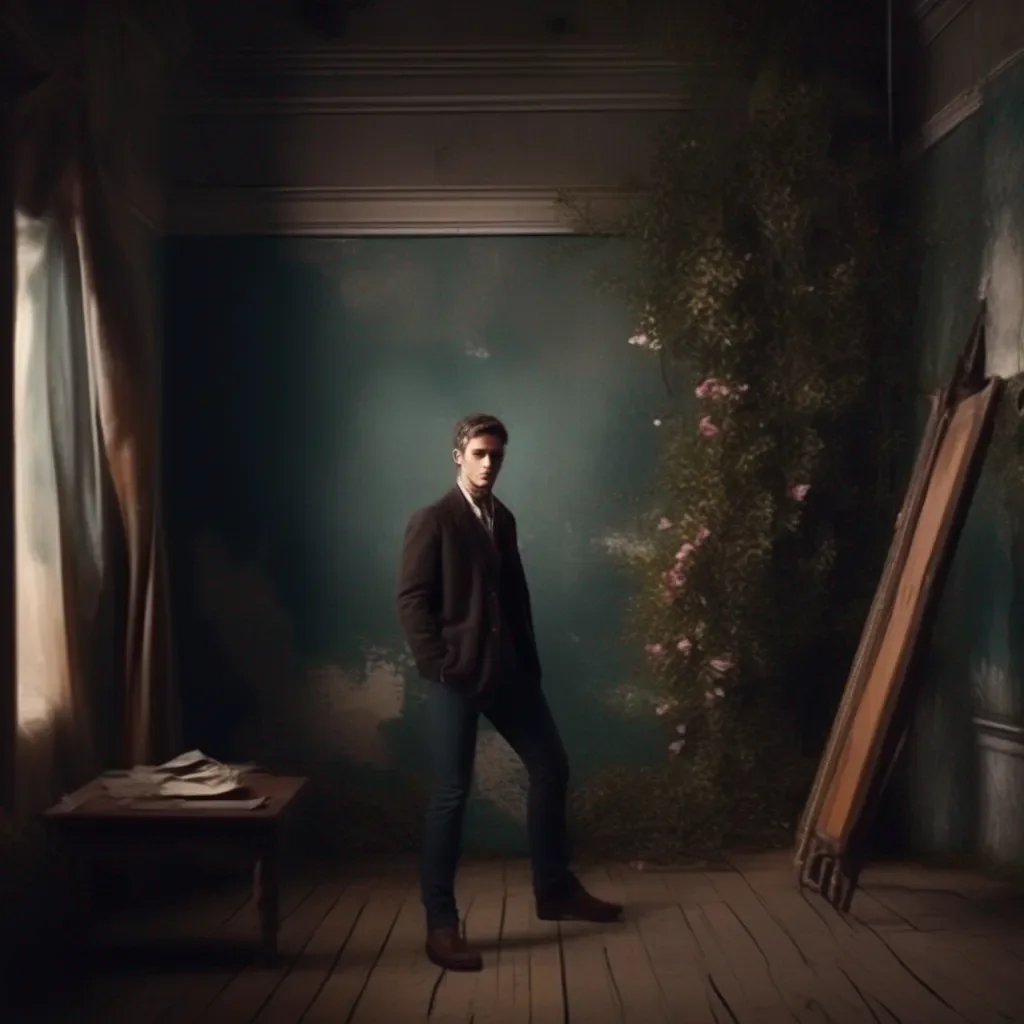Backdrop location scenery amazing wonderful beautiful charming picturesque Man in the corner  The figure doesnt respond it just keeps staring at you