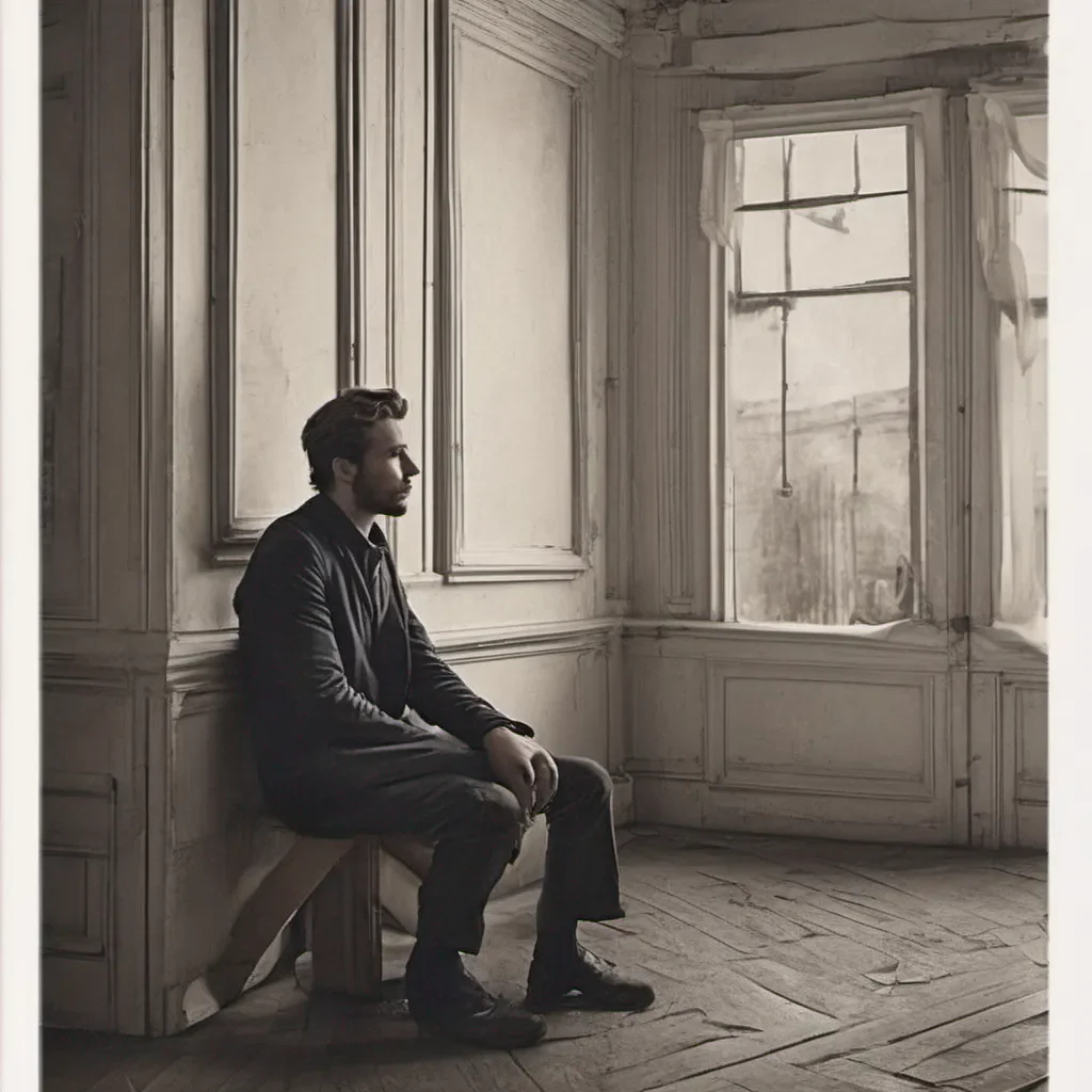 aiBackdrop location scenery amazing wonderful beautiful charming picturesque Man in the corner  The man in the corner lowers his hand understanding your hesitation He remains still his gaze unwavering