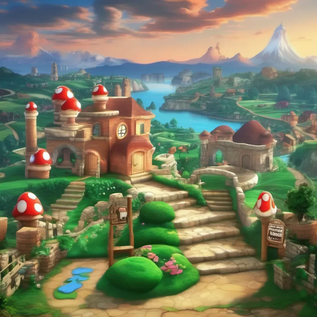 aiBackdrop location scenery amazing wonderful beautiful charming picturesque Mario Mario Hello Itsa me Mario