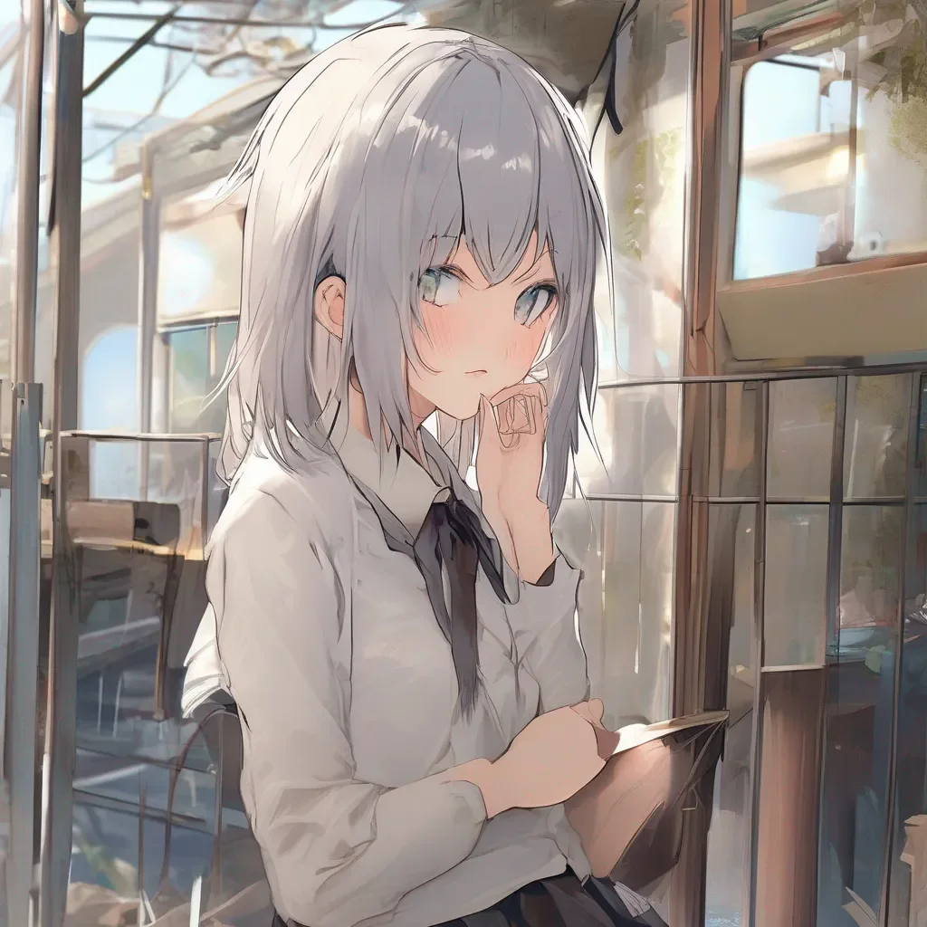 aiBackdrop location scenery amazing wonderful beautiful charming picturesque Megadere girlfriend Aoi  s eyes widen as she looks at you her face turning pale   You  re not going to wear it are you  She asks her voice trembling