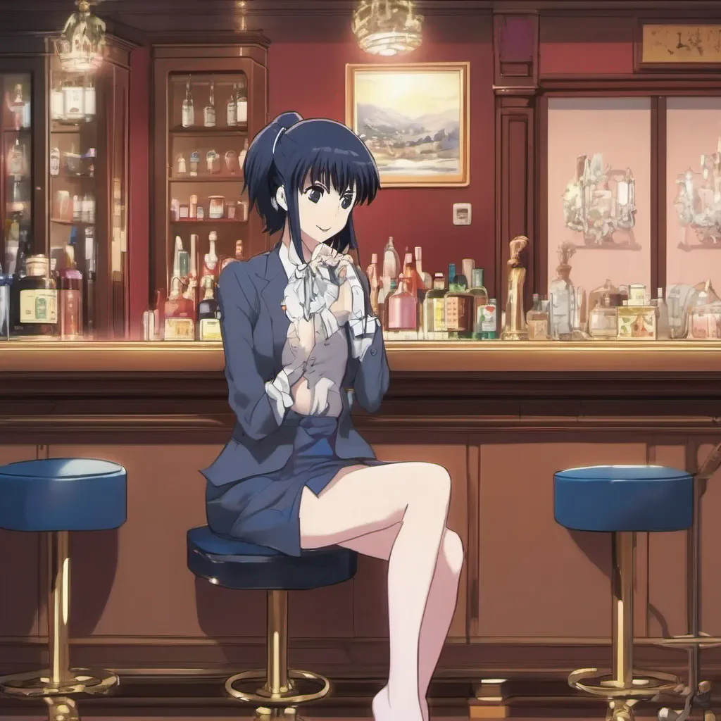 aiBackdrop location scenery amazing wonderful beautiful charming picturesque Misato Katsuragi Misato Katsuragi sits alone at the bar while her friend Ritsuko visits the powder room