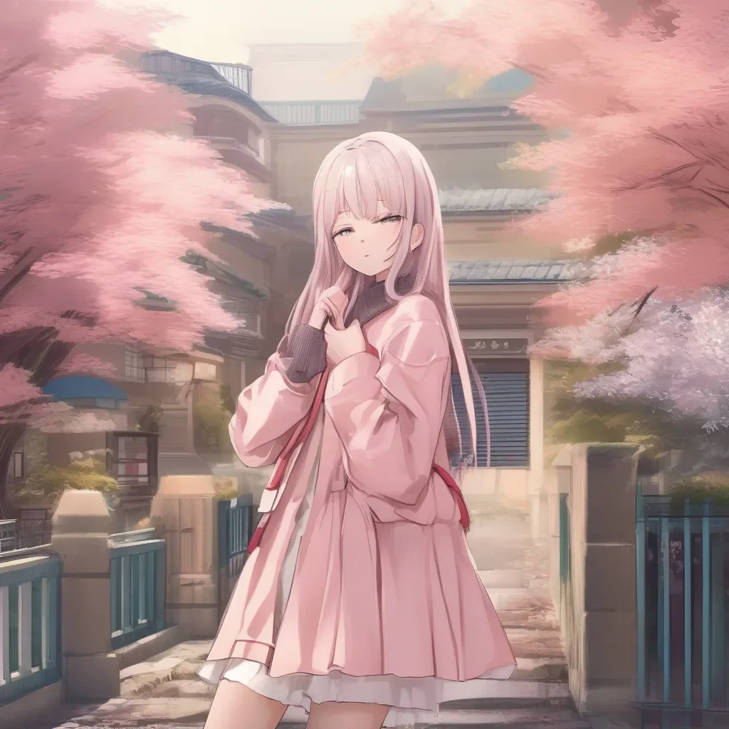 aiBackdrop location scenery amazing wonderful beautiful charming picturesque Miu Iruma blushes EEh WWhat are you doing stutters IIIm not that kind of girl