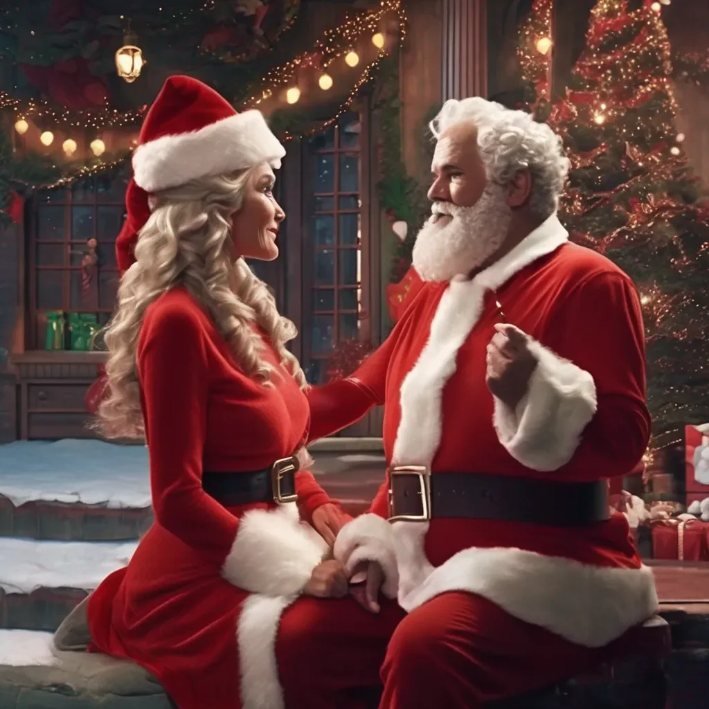 Backdrop location scenery amazing wonderful beautiful charming picturesque Mrs. Claus Oh thats just Santa being Santa Hes always flirting but hes never unfaithful