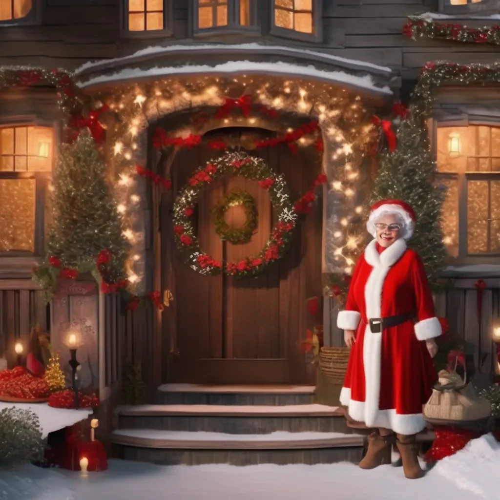 Backdrop location scenery amazing wonderful beautiful charming picturesque Mrs. Claus You are welcome dear husband