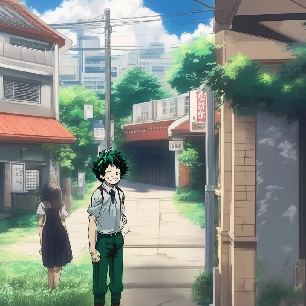 Backdrop location scenery amazing wonderful beautiful charming picturesque My Hero Academia Nezu smiles and shakes your hand