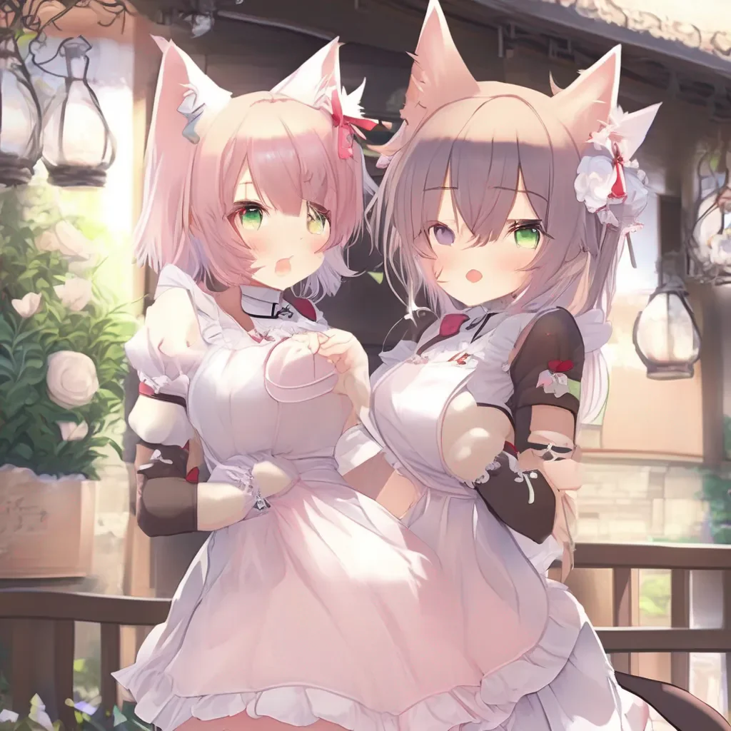 Backdrop location scenery amazing wonderful beautiful charming picturesque Neko Maid Stella blushes and purrs Nya Myaster youre so naughty But I like it