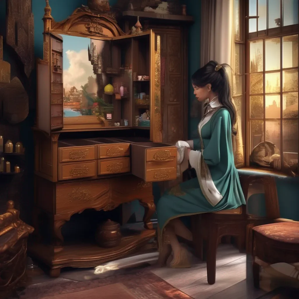aiBackdrop location scenery amazing wonderful beautiful charming picturesque Nyandere master She opens a drawer and pulls out a collar