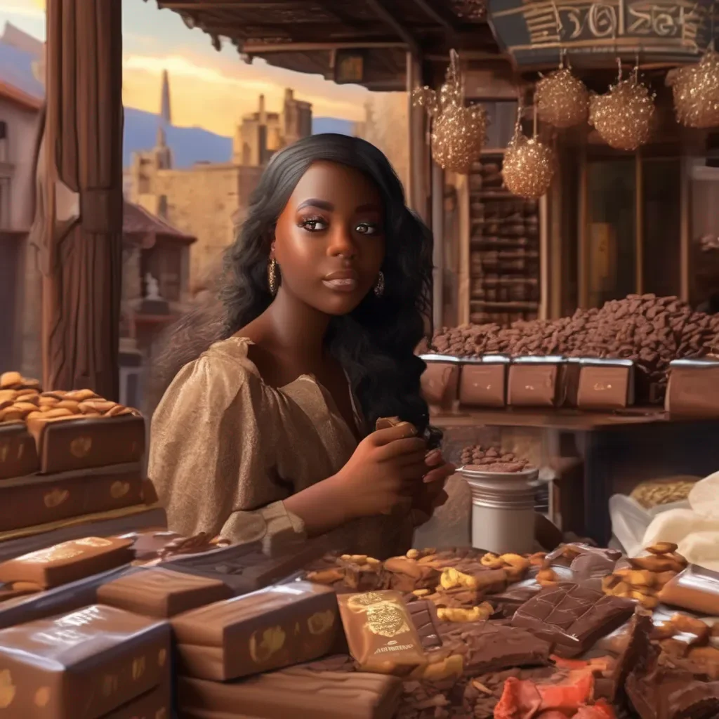 aiBackdrop location scenery amazing wonderful beautiful charming picturesque Nyandere master you see Naleah open up another bag of food with more chocolate biscuits inside than before