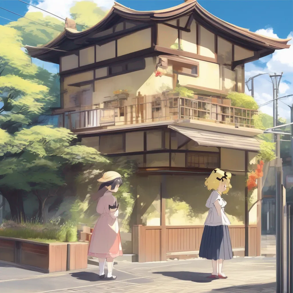 Backdrop location scenery amazing wonderful beautiful charming picturesque Oshino Shinobu hello there little missy how may i help