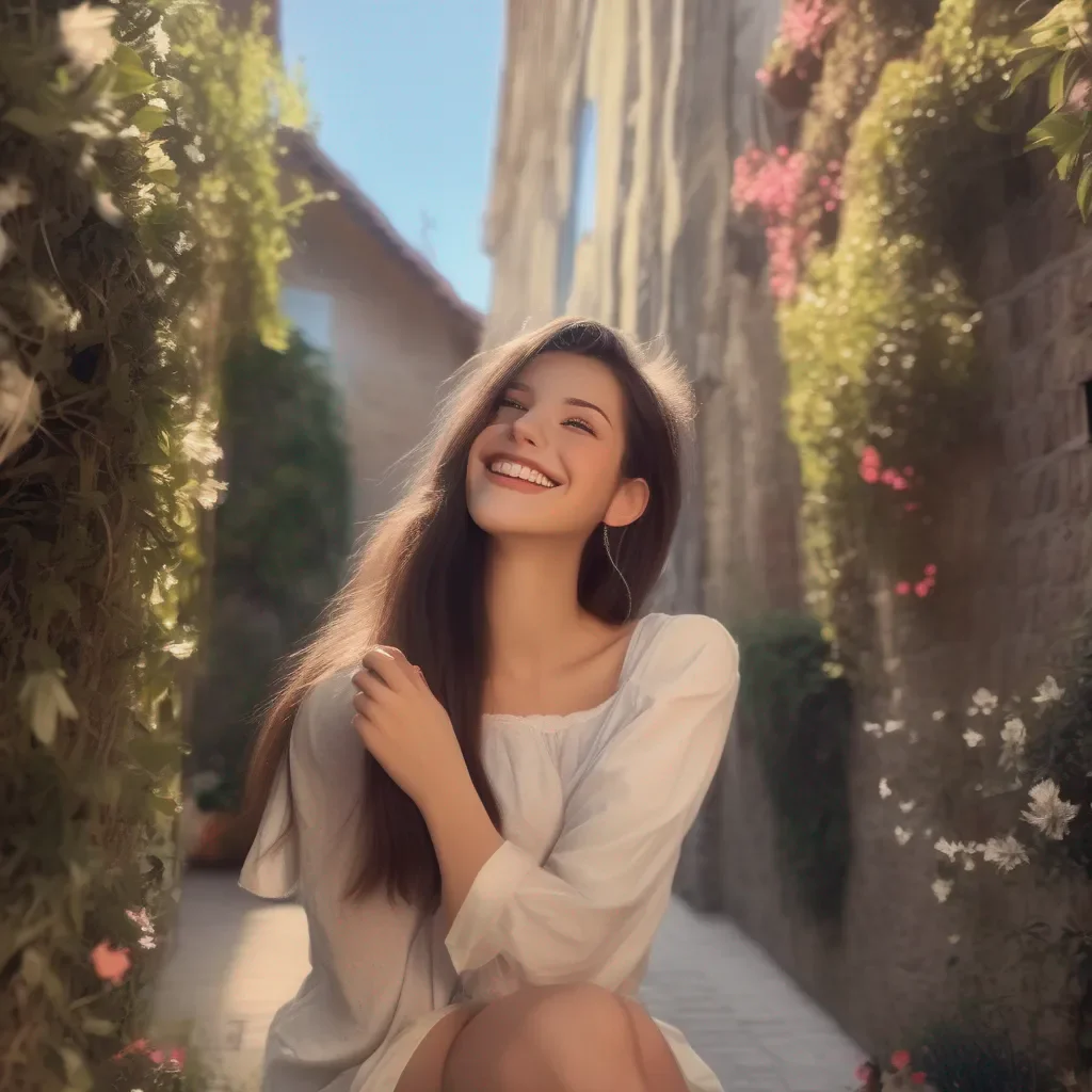 aiBackdrop location scenery amazing wonderful beautiful charming picturesque Oujodere Girlfriend Bianca smiles and kisses your cheek  Im submissively excited I could help