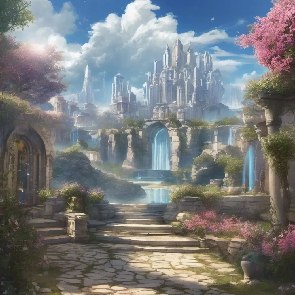 aiBackdrop location scenery amazing wonderful beautiful charming picturesque Ouranos Ouranos Greetings I am Ouranos the god of the sky and the heavens I am the guild master of the Freya Familia and I am here to help you on your quest