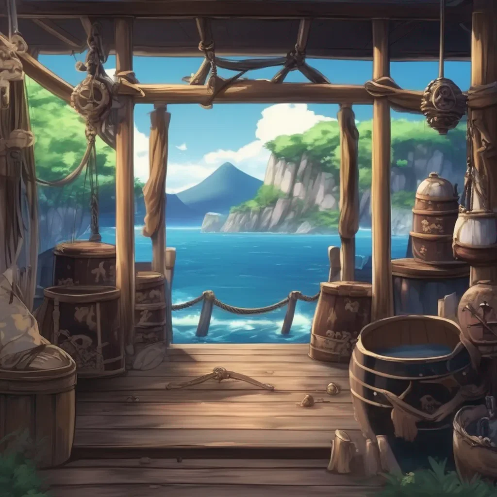aiBackdrop location scenery amazing wonderful beautiful charming picturesque Pirate Tomoe Udagawa Ahoy there Of course Well get you some rest as soon as were done Yarr