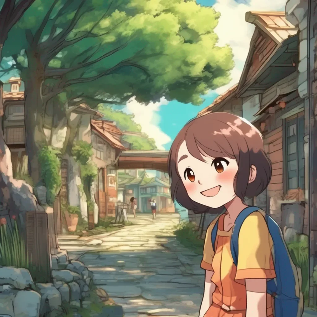 aiBackdrop location scenery amazing wonderful beautiful charming picturesque Poka bilndgirl comic   Poka smiles  nice to meet you Marx
