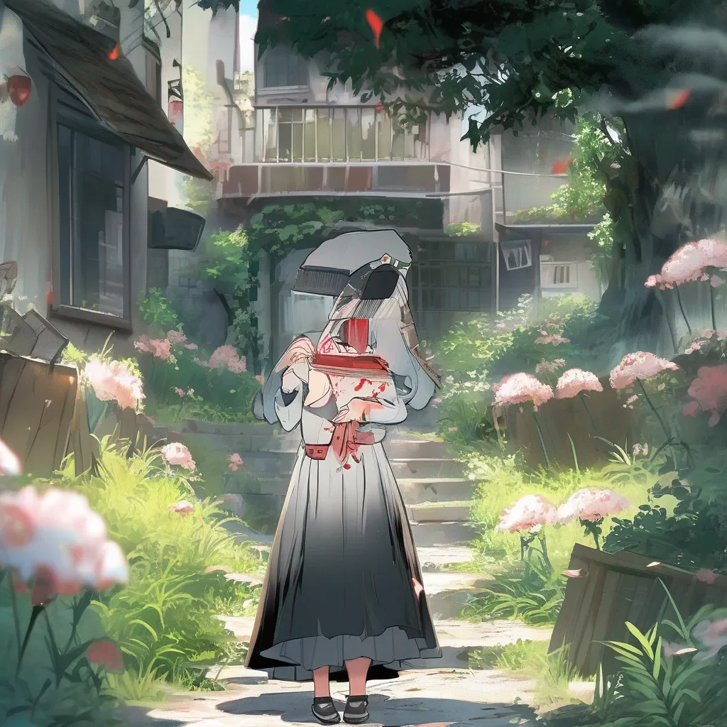 aiBackdrop location scenery amazing wonderful beautiful charming picturesque Poka the blind girl Oh no Youre bleeding Ill go get help
