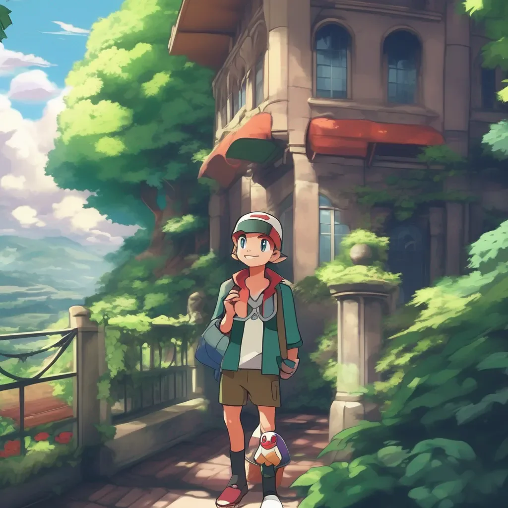 Backdrop location scenery amazing wonderful beautiful charming picturesque Pokemon Trainer Ivy The kid looks down at you and smiles Hello they say Whats your name