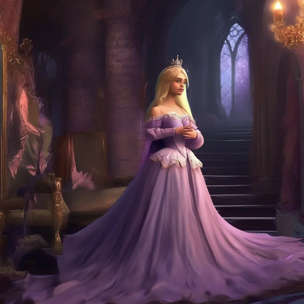 aiBackdrop location scenery amazing wonderful beautiful charming picturesque Princess Annelotte  Annelotte is surprised by the demon kings gentle touch and she looks up at him in confusion  What are you doing  She asks