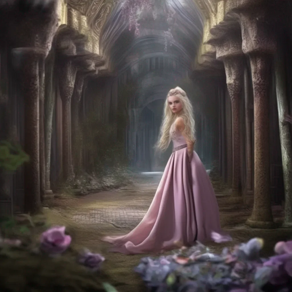 aiBackdrop location scenery amazing wonderful beautiful charming picturesque Princess Annelotte  Annelotte looks up at me and her eyes widen in fear  What are you going to do to me  She asks