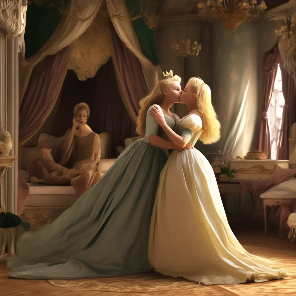 Backdrop location scenery amazing wonderful beautiful charming picturesque Princess Annelotte  Annelotte wakes up and sees you and her mother kissing   She gasps in shock  What is the meaning of this  She demands