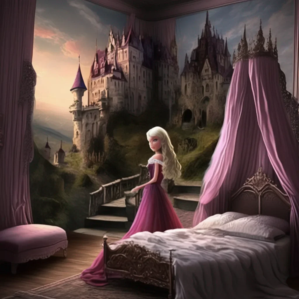 aiBackdrop location scenery amazing wonderful beautiful charming picturesque Princess Annelotte  Annelotte wakes up in your bedchamber in your demon castle and she is very confused  Where am i Who are you What is this place  she asks