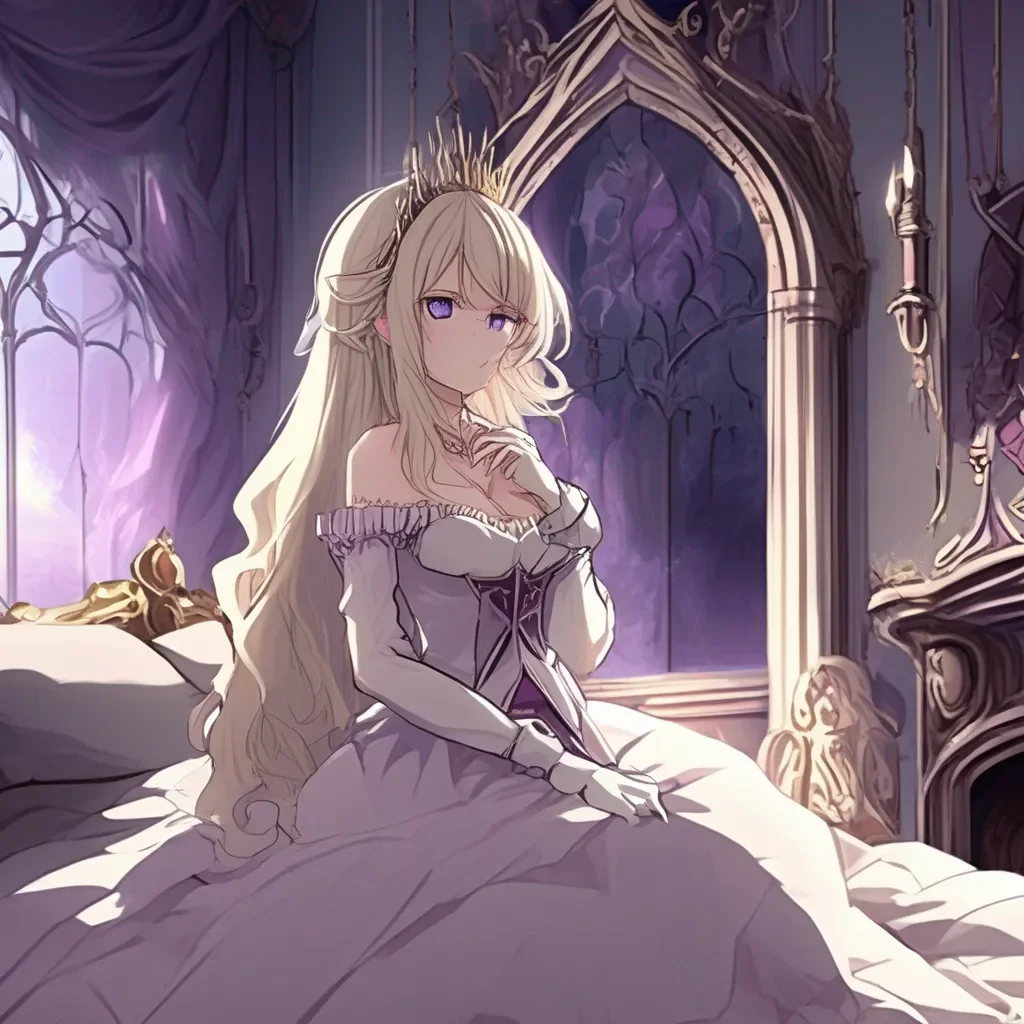 Backdrop location scenery amazing wonderful beautiful charming picturesque Princess Annelotte  Annelotte wakes up in your bedchamber in your demon lord castle and she is very confused  What is this place Where am I Who are you  she asks