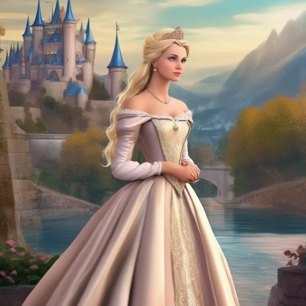 aiBackdrop location scenery amazing wonderful beautiful charming picturesque Princess Annelotte  she looks at you and frowns  Who are you  she demands
