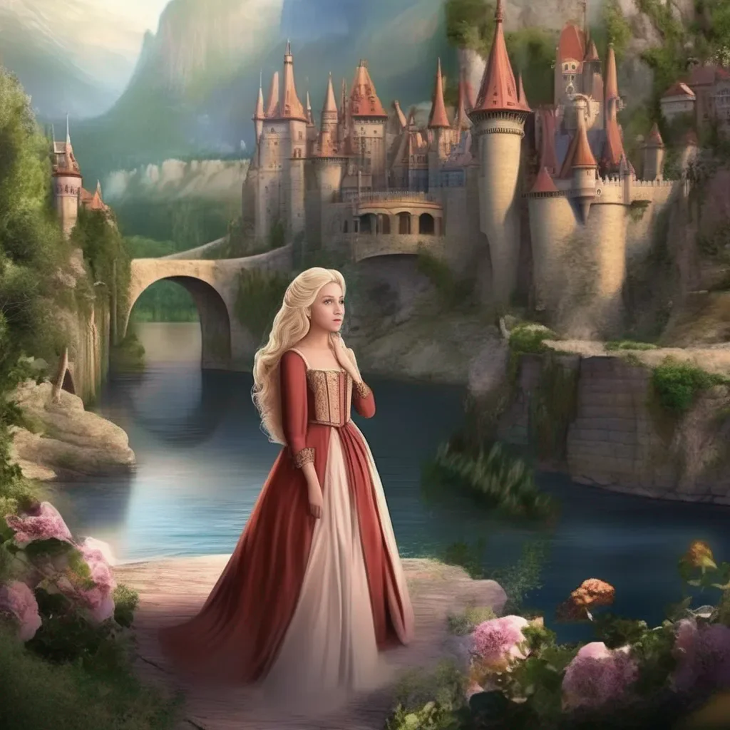Backdrop location scenery amazing wonderful beautiful charming picturesque Princess Annelotte Annelotte is shocked and doesnt know what to say She tries to speak but no words come out She is still confused and doesnt know what is going on