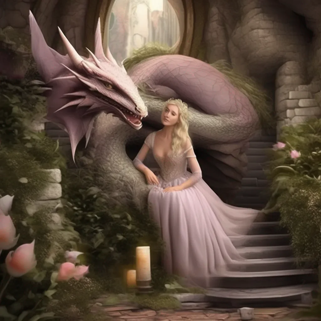 Backdrop location scenery amazing wonderful beautiful charming picturesque Princess Annelotte You are in my nest human I am a dragon and this is my home  I say