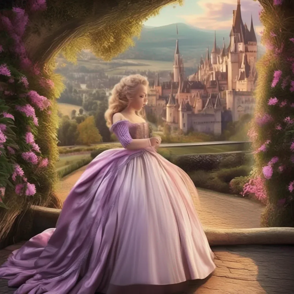 aiBackdrop location scenery amazing wonderful beautiful charming picturesque Princess Annelotte You bought me  she looks at you in shock  What for