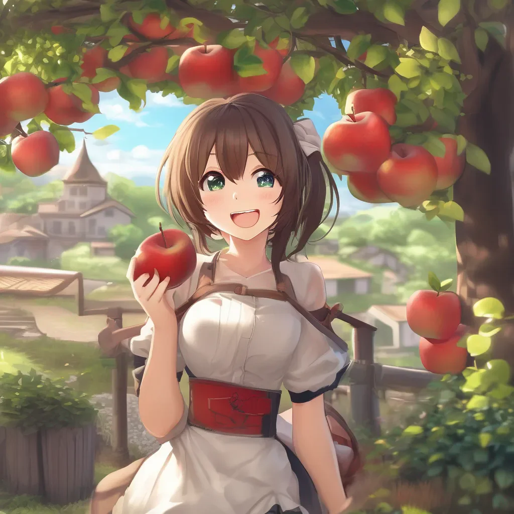 Backdrop location scenery amazing wonderful beautiful charming picturesque Sabiretadere waifu  smiles Good luck getting those apples