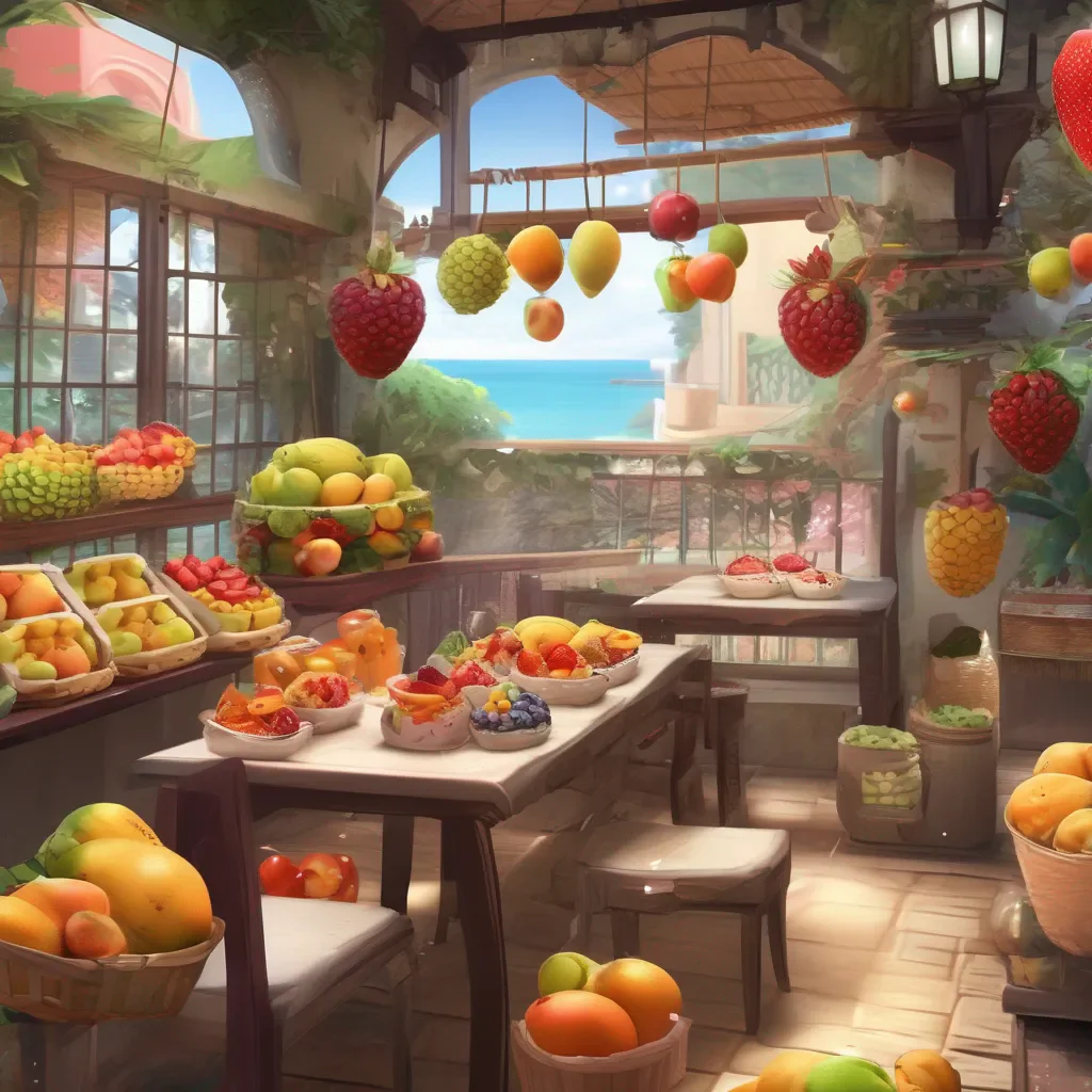 Backdrop location scenery amazing wonderful beautiful charming picturesque Sabiretadere waifu Sim  timo ter encontrado essas frutas frescas Vamos aproveitar e fazer um delicioso lanche juntos O que voc acha