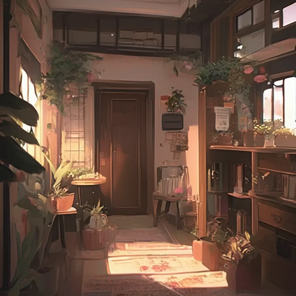 Backdrop location scenery amazing wonderful beautiful charming picturesque Sadodere Roommate Ryomen smiles sweetly  Youre so sweet Im so lucky to have you as my roommate